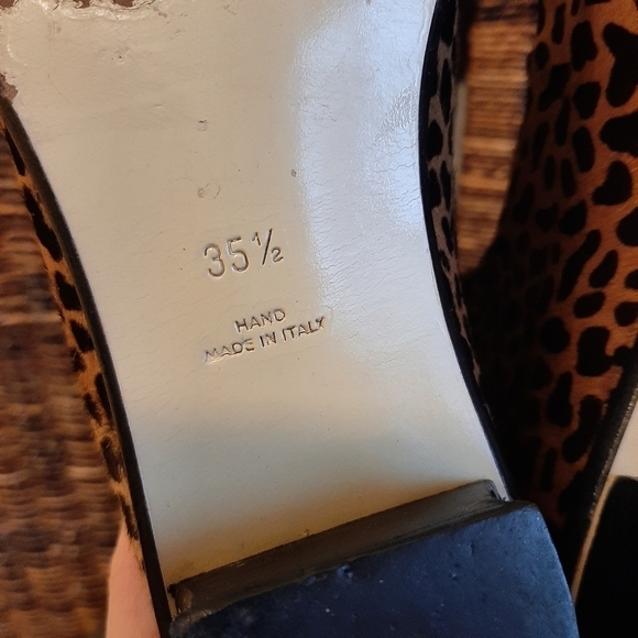 Walter Steiger Leopard Tiger Animal Print Leather Fur Boots 5.5 Kitten Heels - Picture 8 of 14